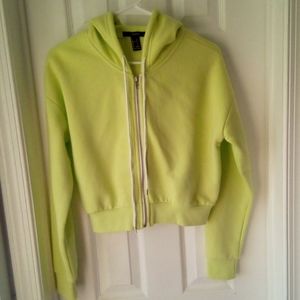 Lime green hoodie, forever 21, women's small